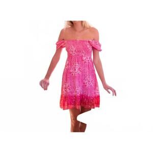 NEW BELL thea mini dress in fuchsia print